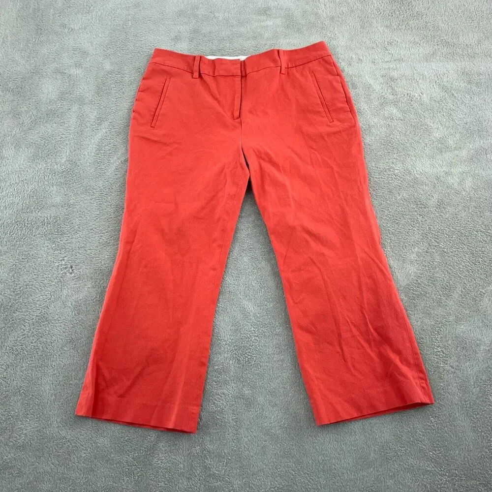 Soft Surroundings Coral-Red Cropped Dress Pants